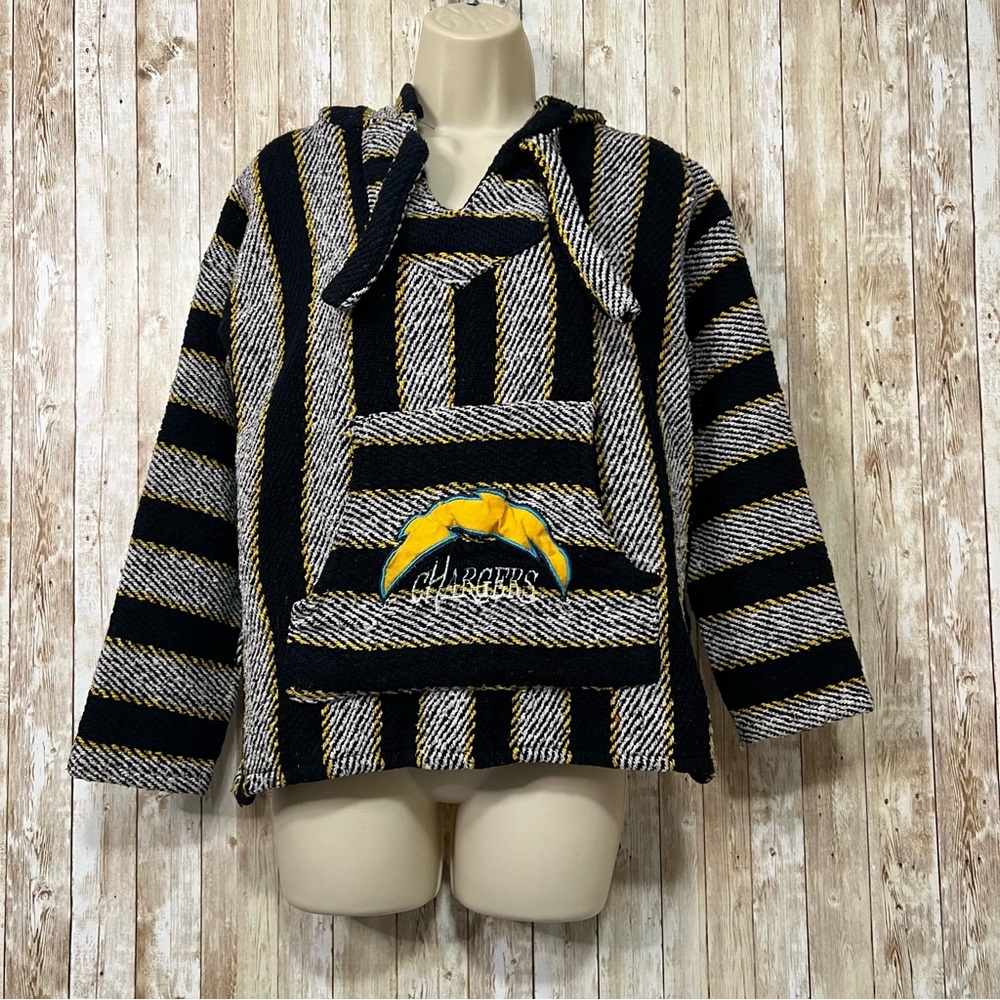 Chargers Baja Mexican poncho hoodie size medium